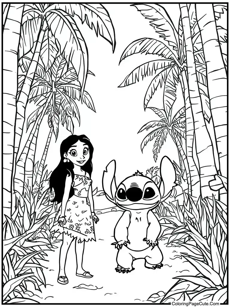 Tropical island paradise scene