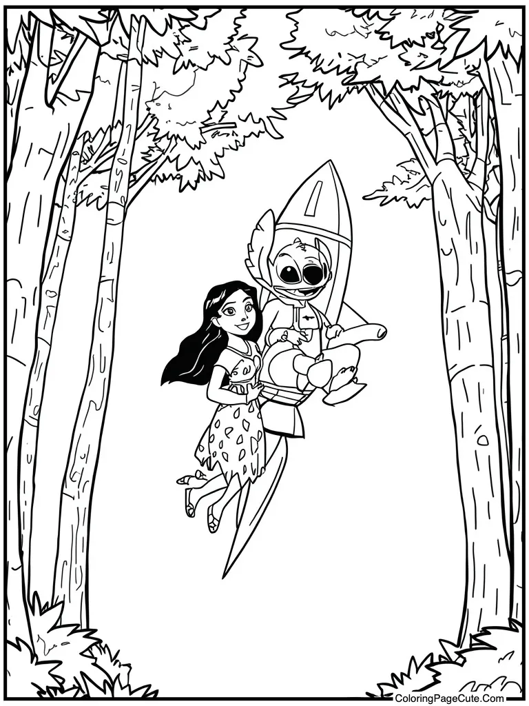 Rocket ship flying high