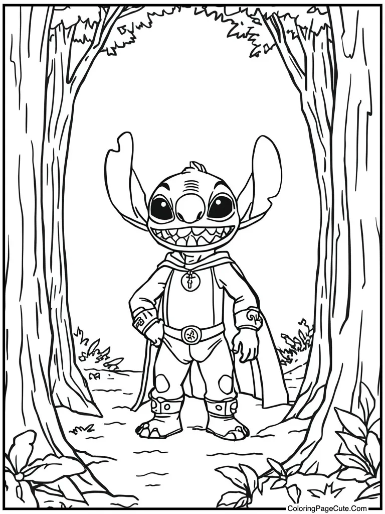 Alien wearing super suit