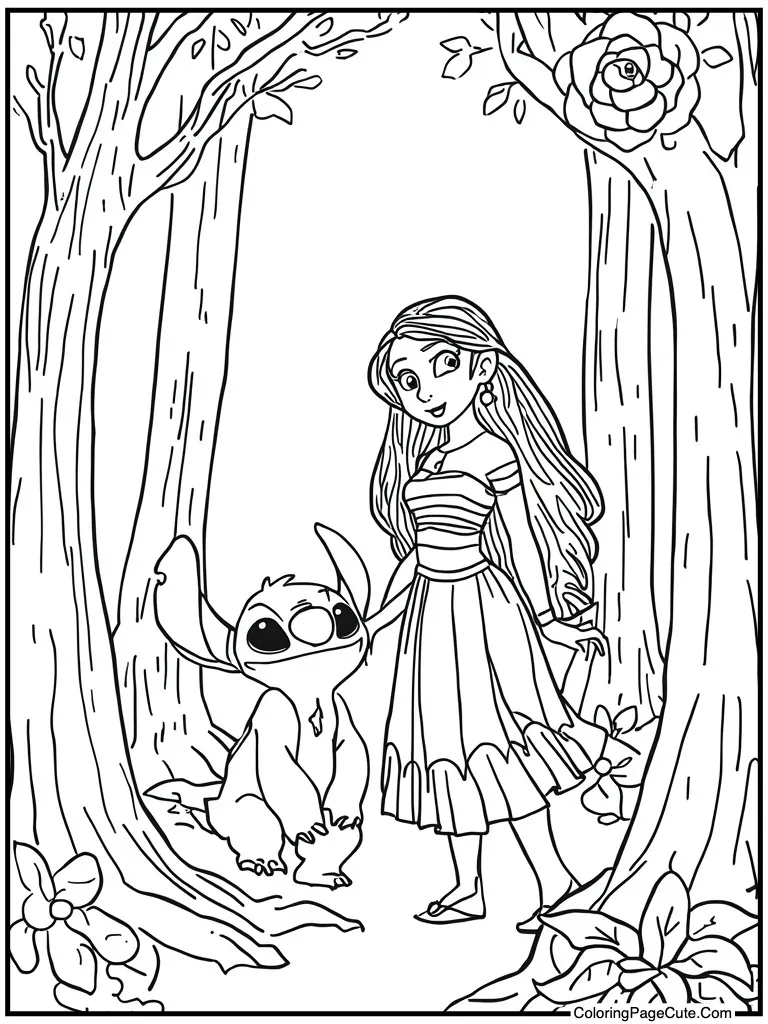 Girl drawing with crayons