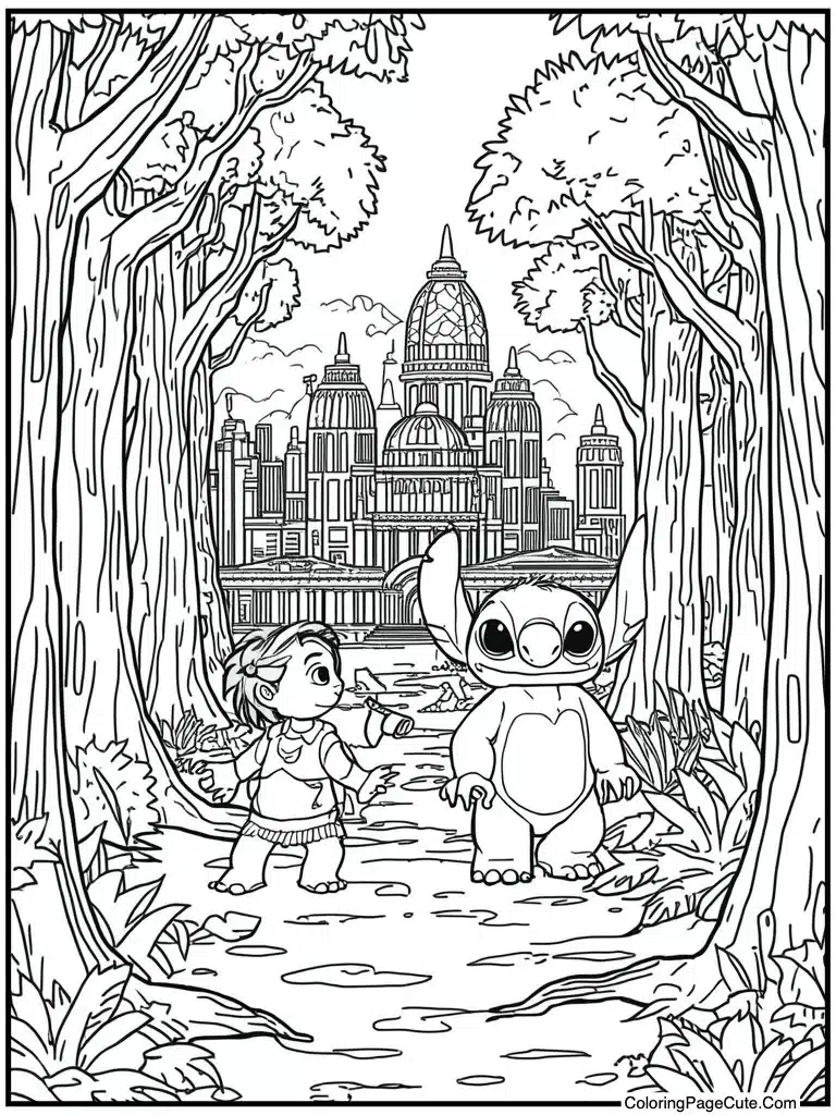 Alien destroying block city