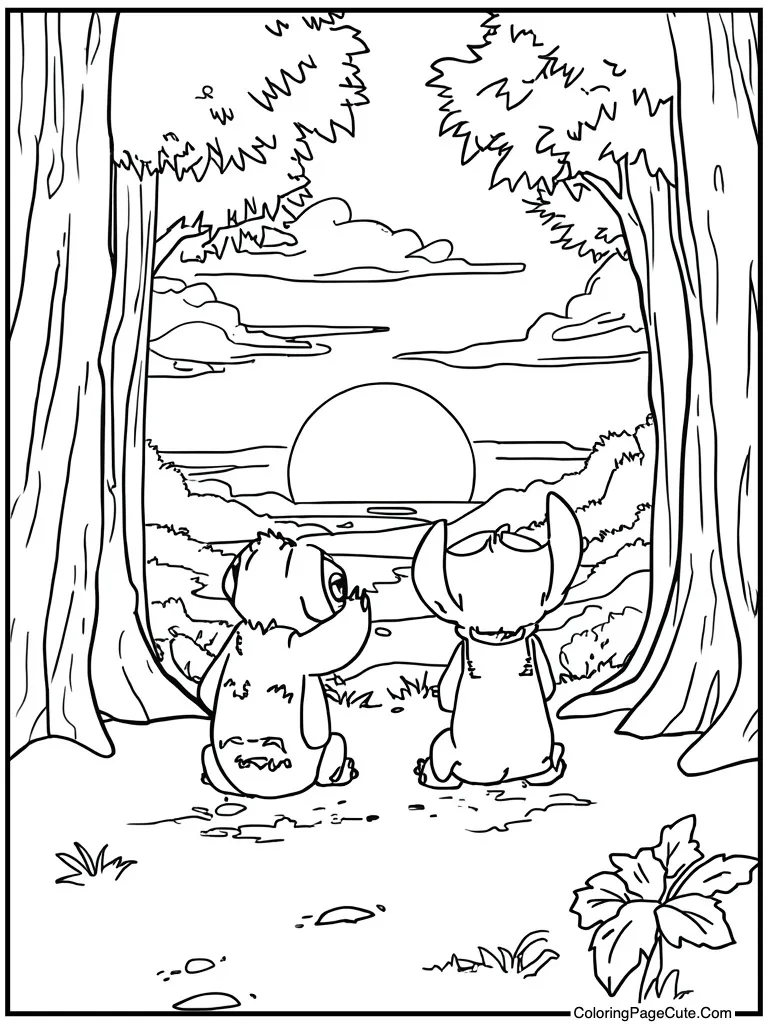 Watching the sunset view