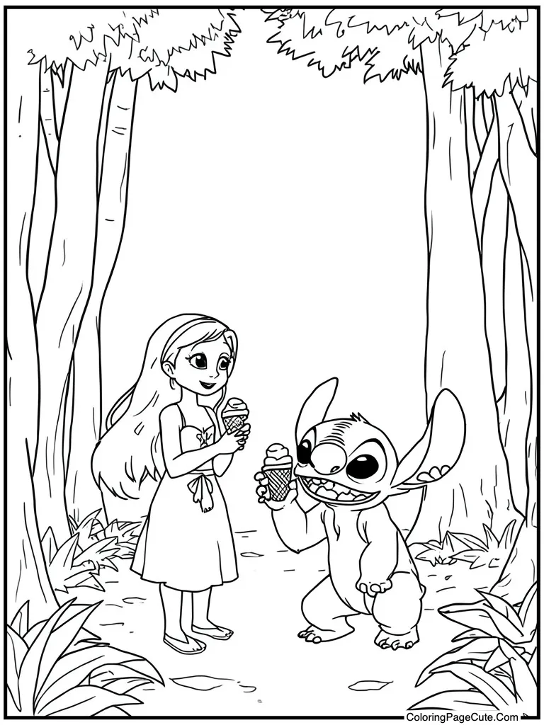 Eating mint ice cream