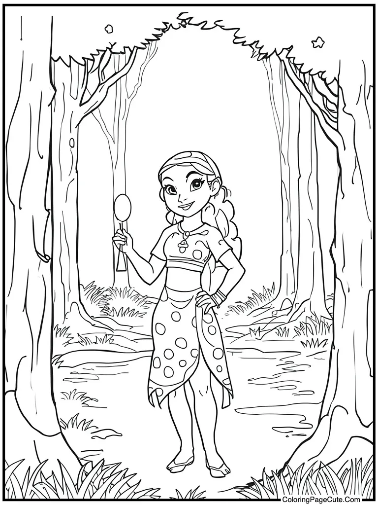 Girl holding a spoon