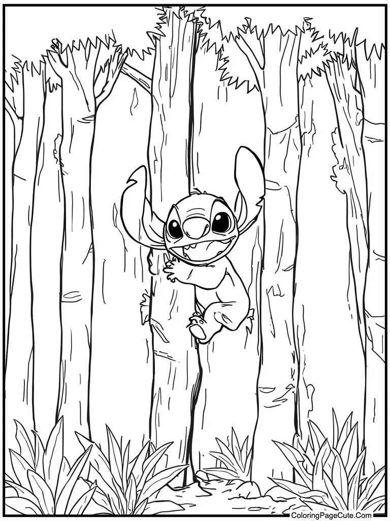 Alien climbing the wall