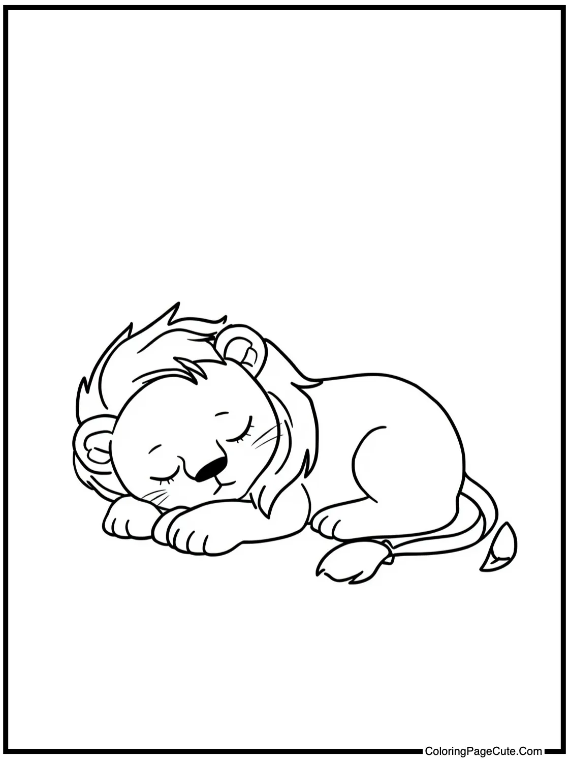 Cub sleeping soundly