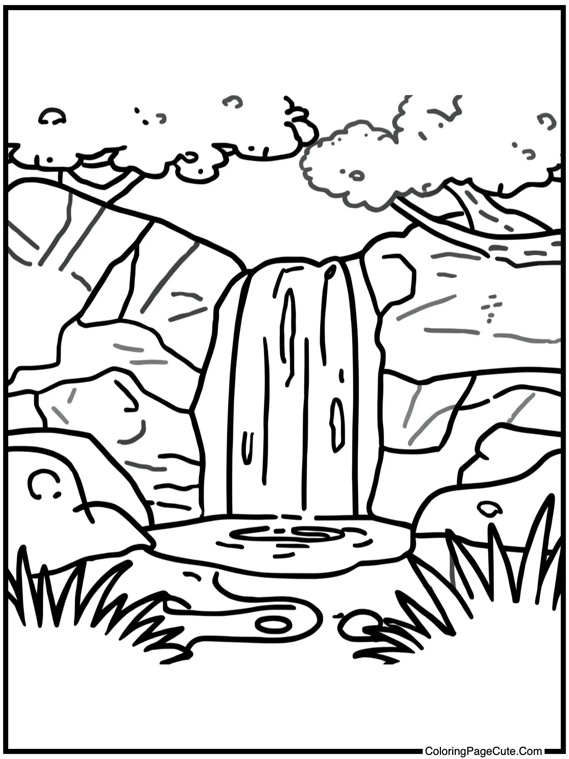 Near savanna waterfall