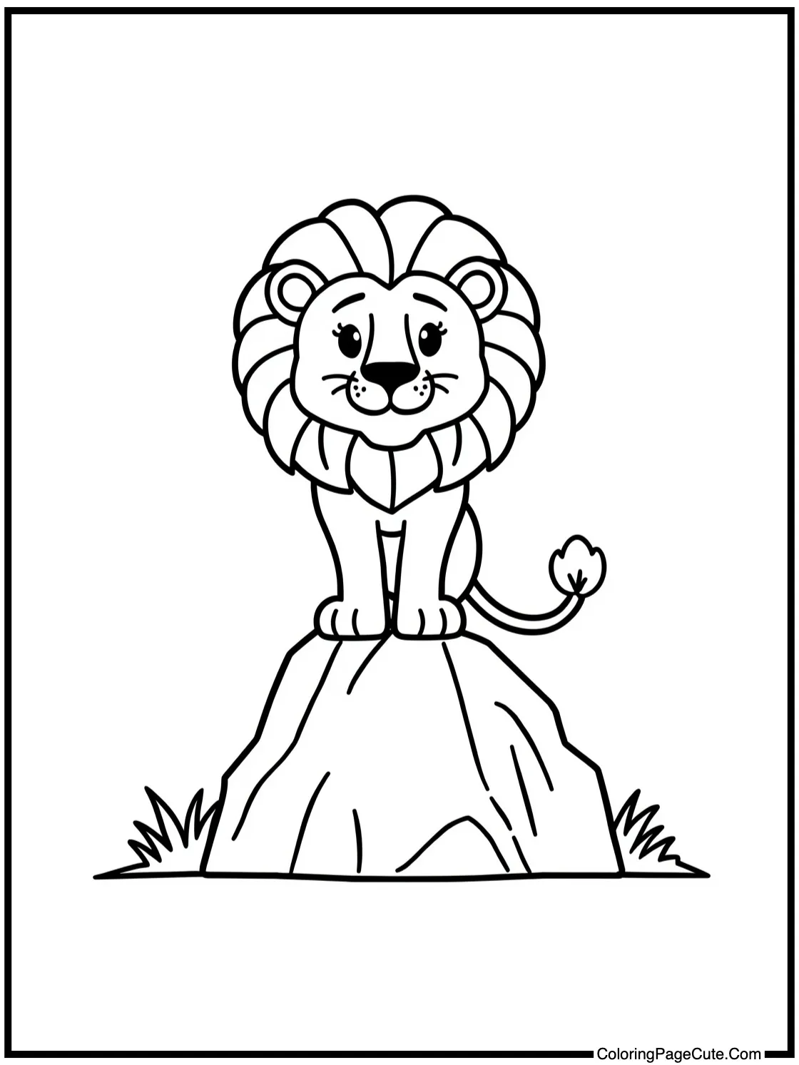 Standing on tall rock