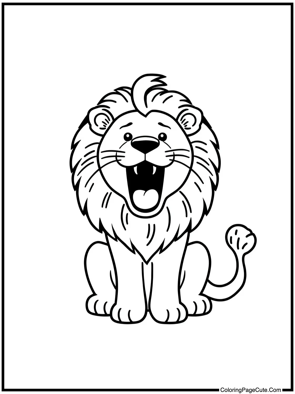 Majestic beast yawning