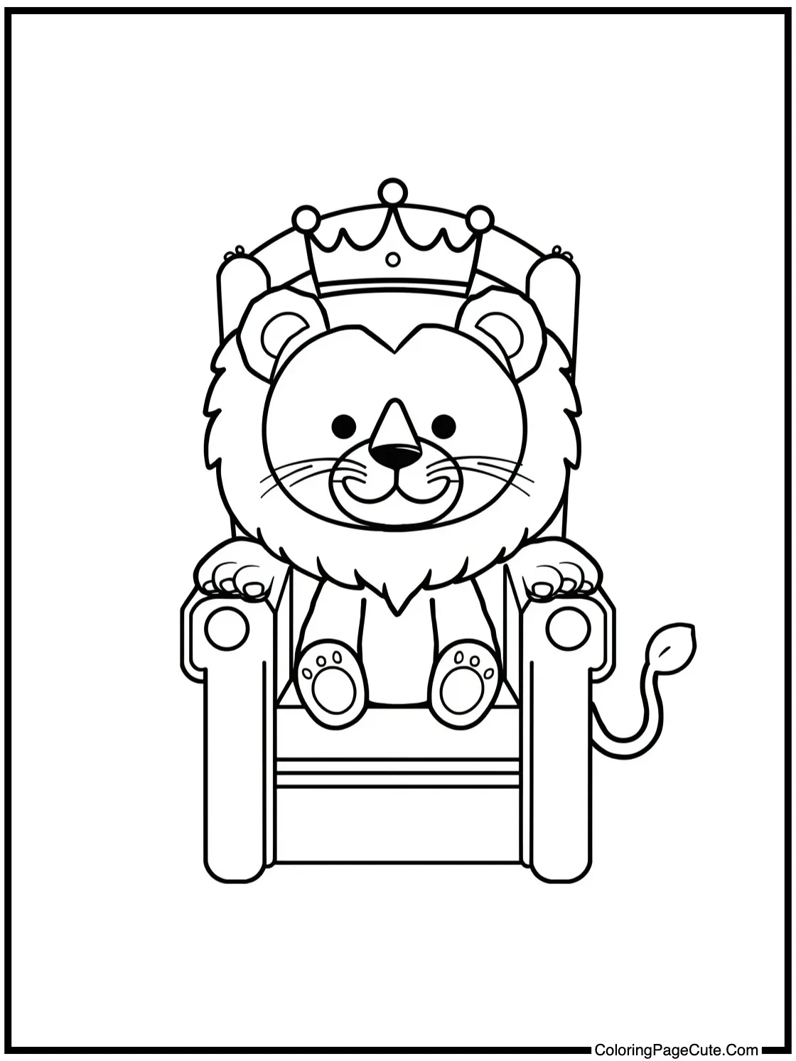 King sitting on throne