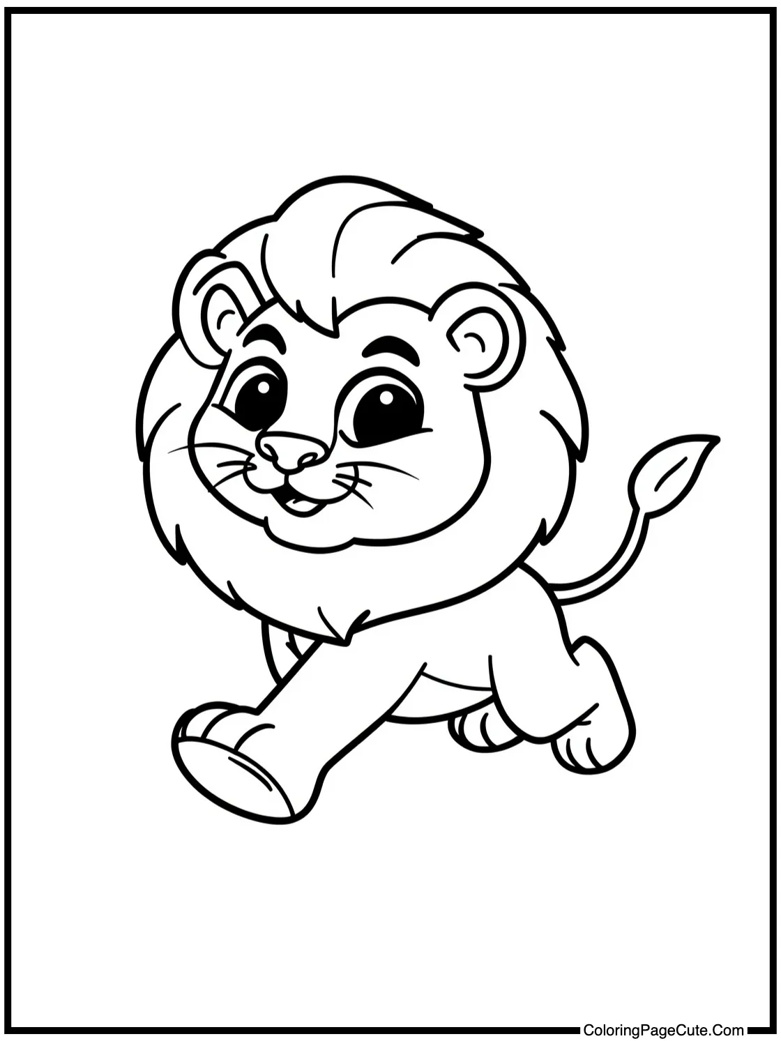 Feline monarch running