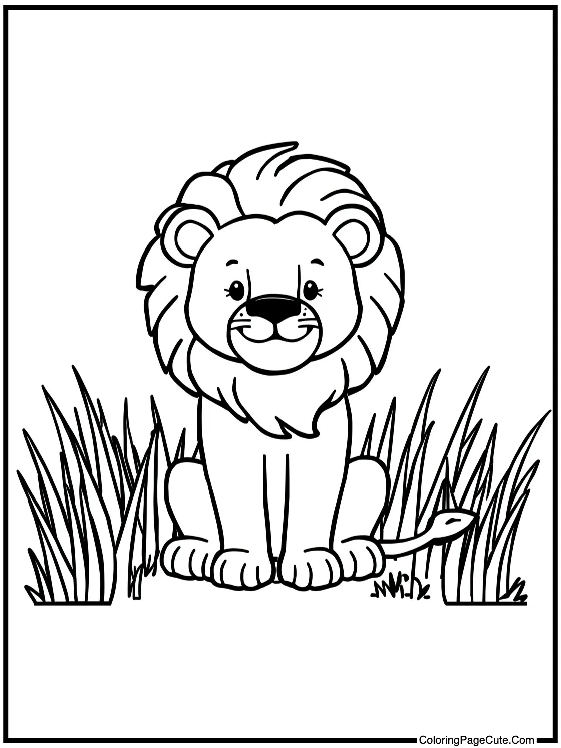 Sitting in tall grass