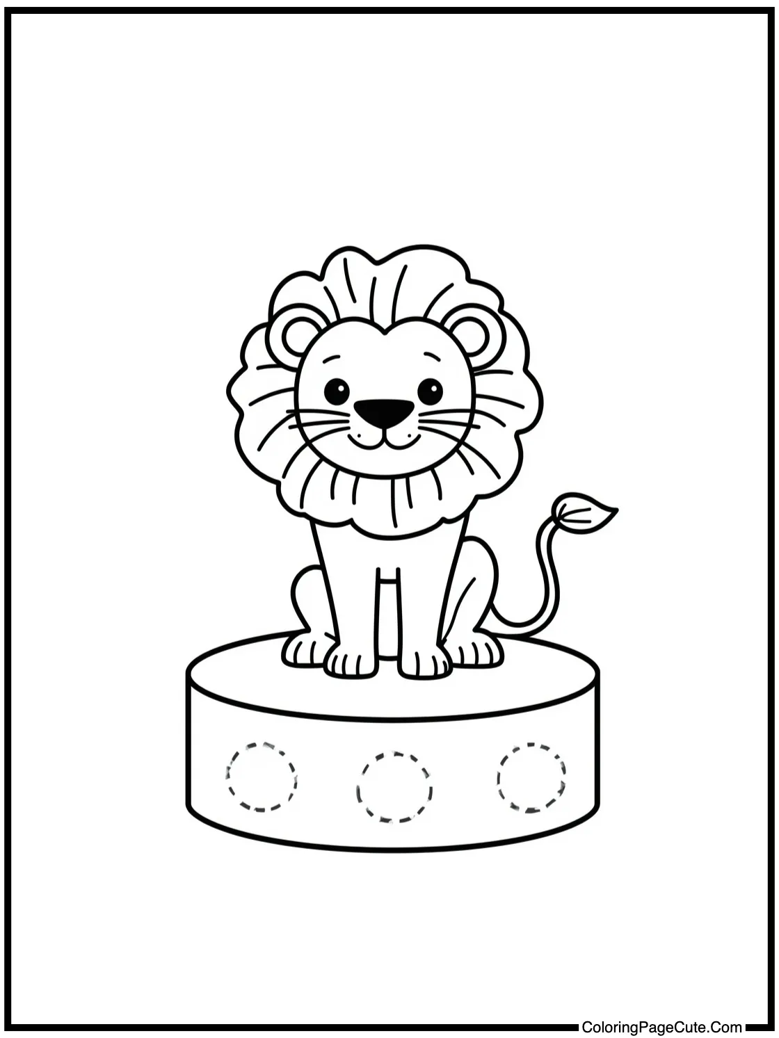 On a circus pedestal