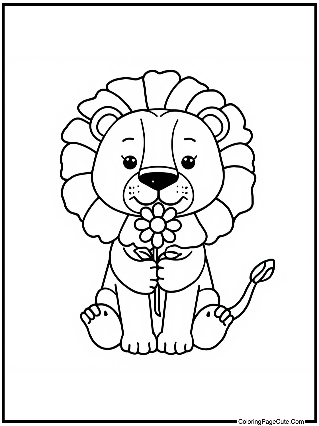 Holding a small flower