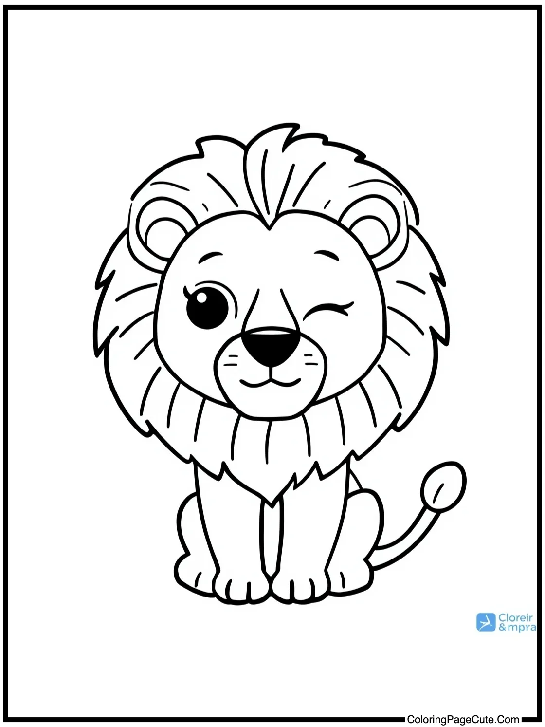 Feline monarch winking