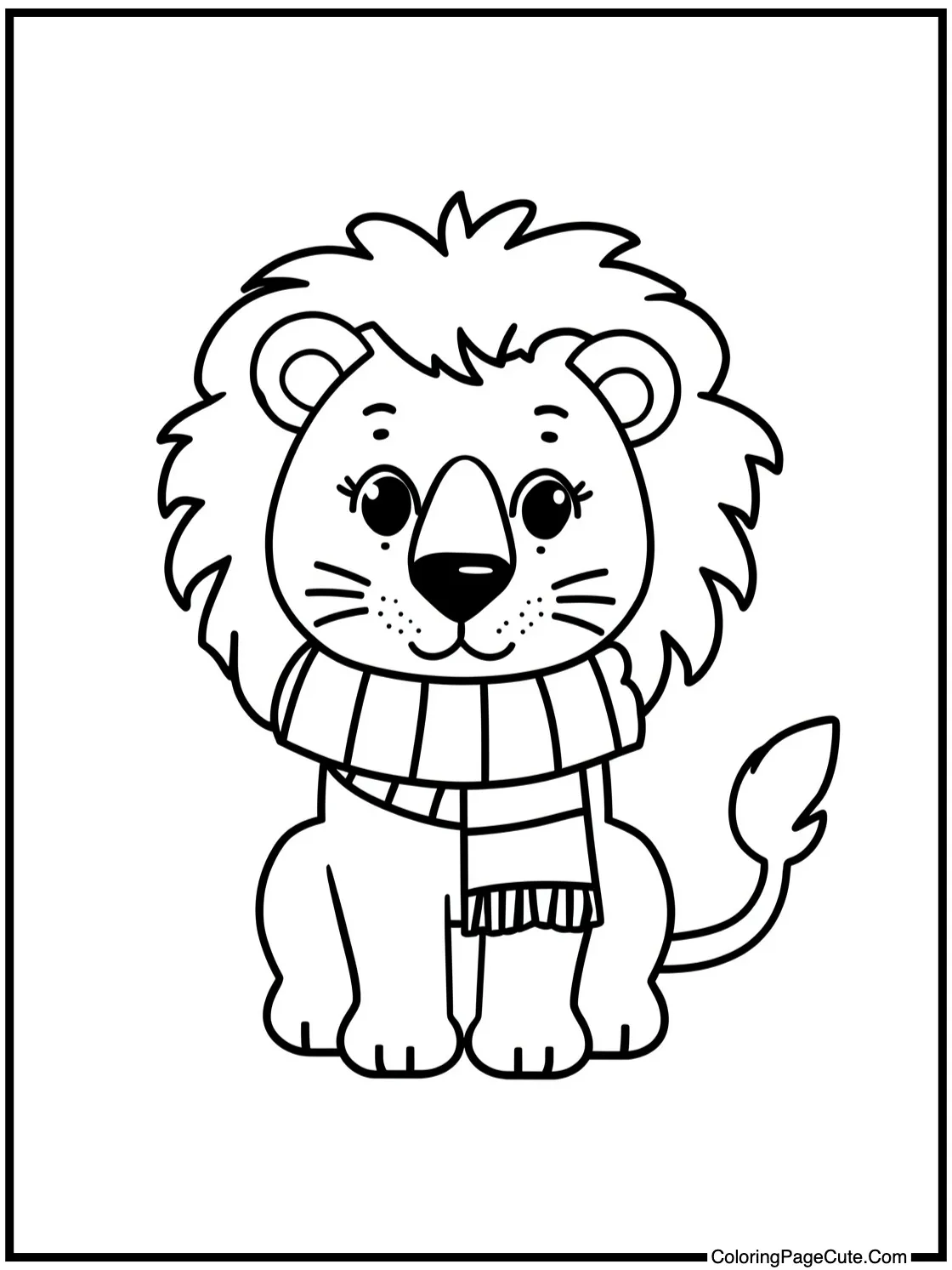 Wearing winter scarf