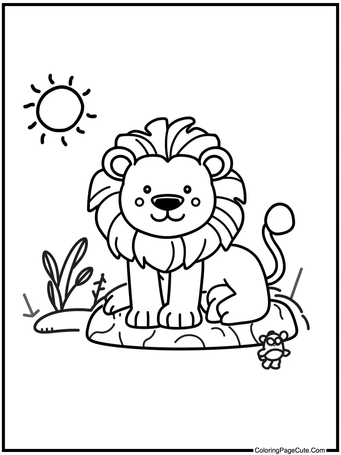 Feline monarch sunbathing