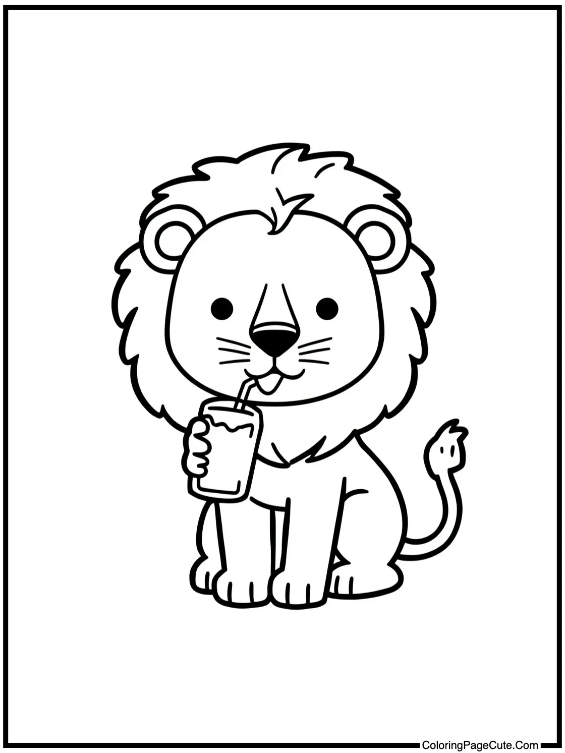 Drinking sweet juice