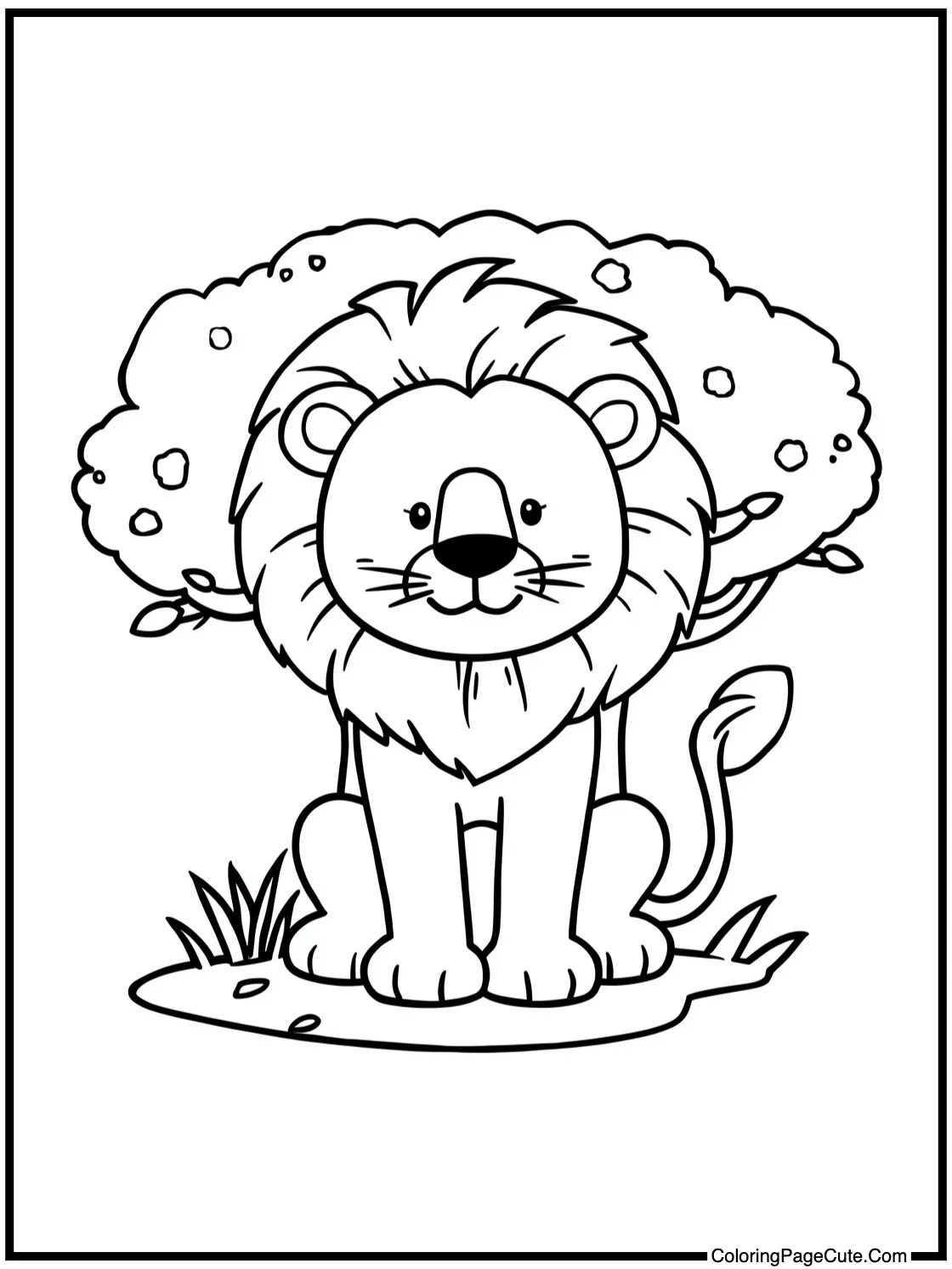 Sitting peacefully under tree