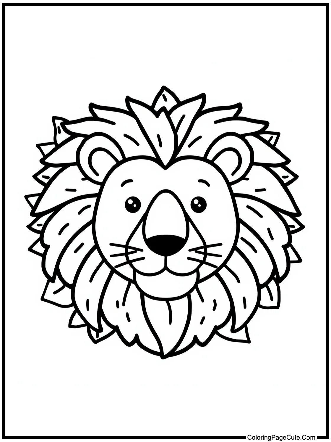 Head surrounded by leaves