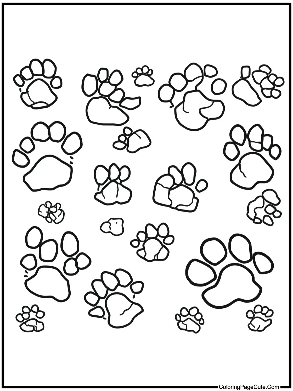 Paw print pattern