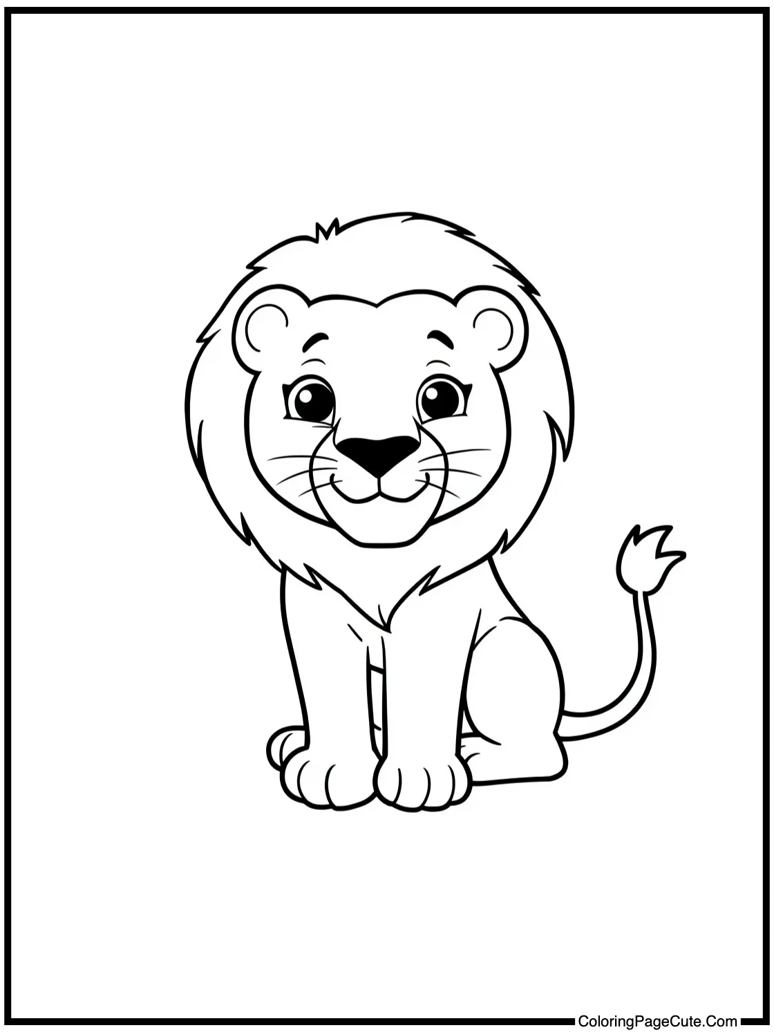 Cub playing with tail