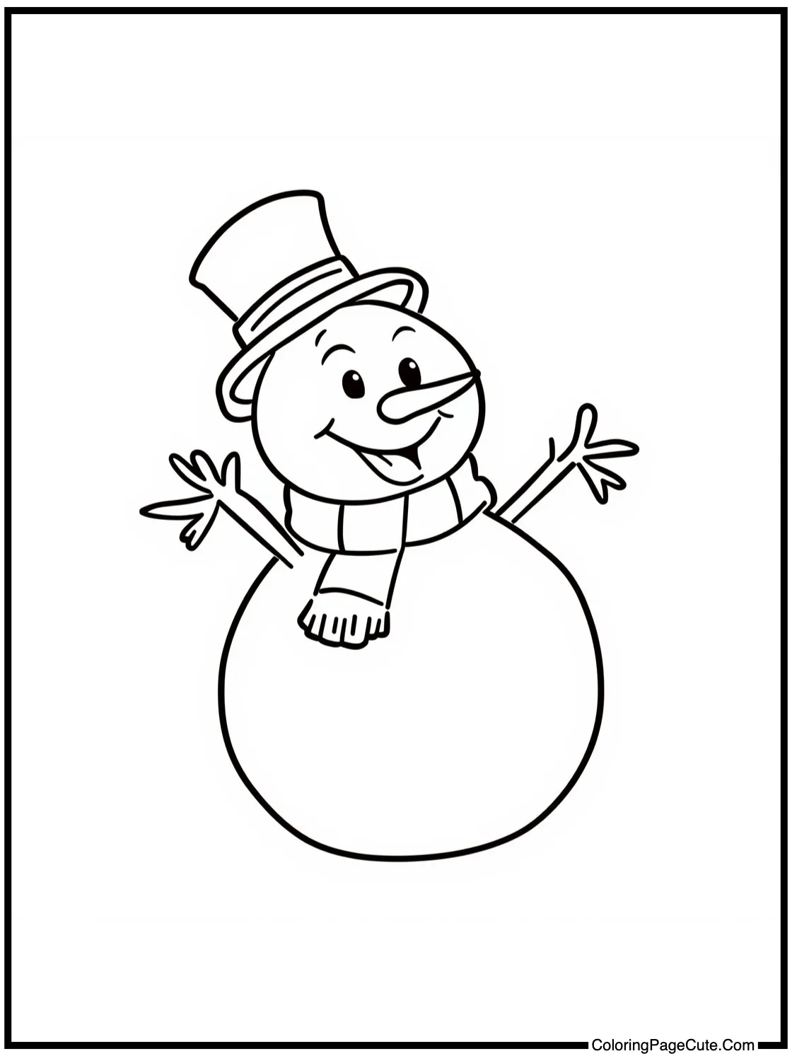 with a jolly snowman