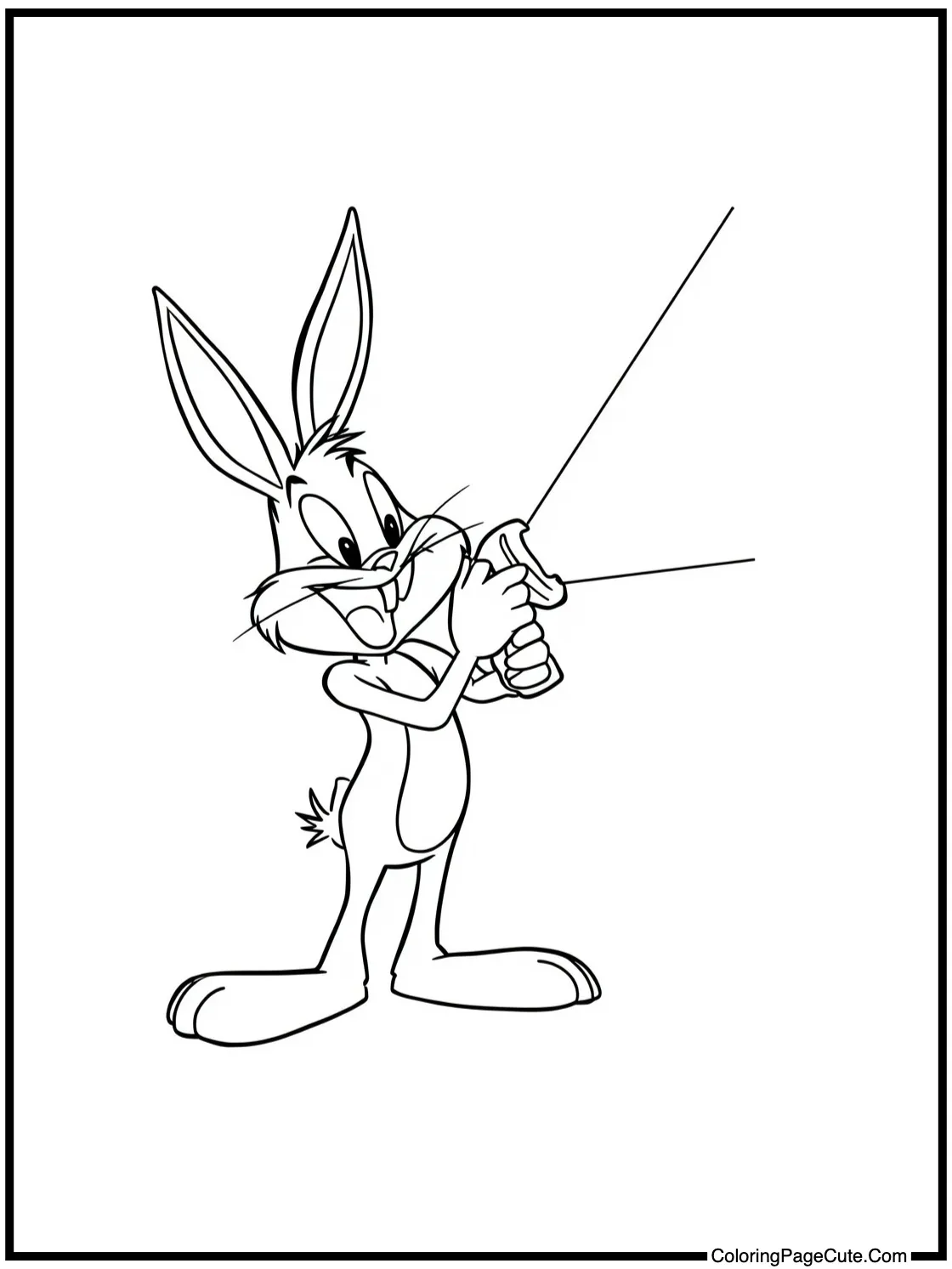 with a bright flashlight