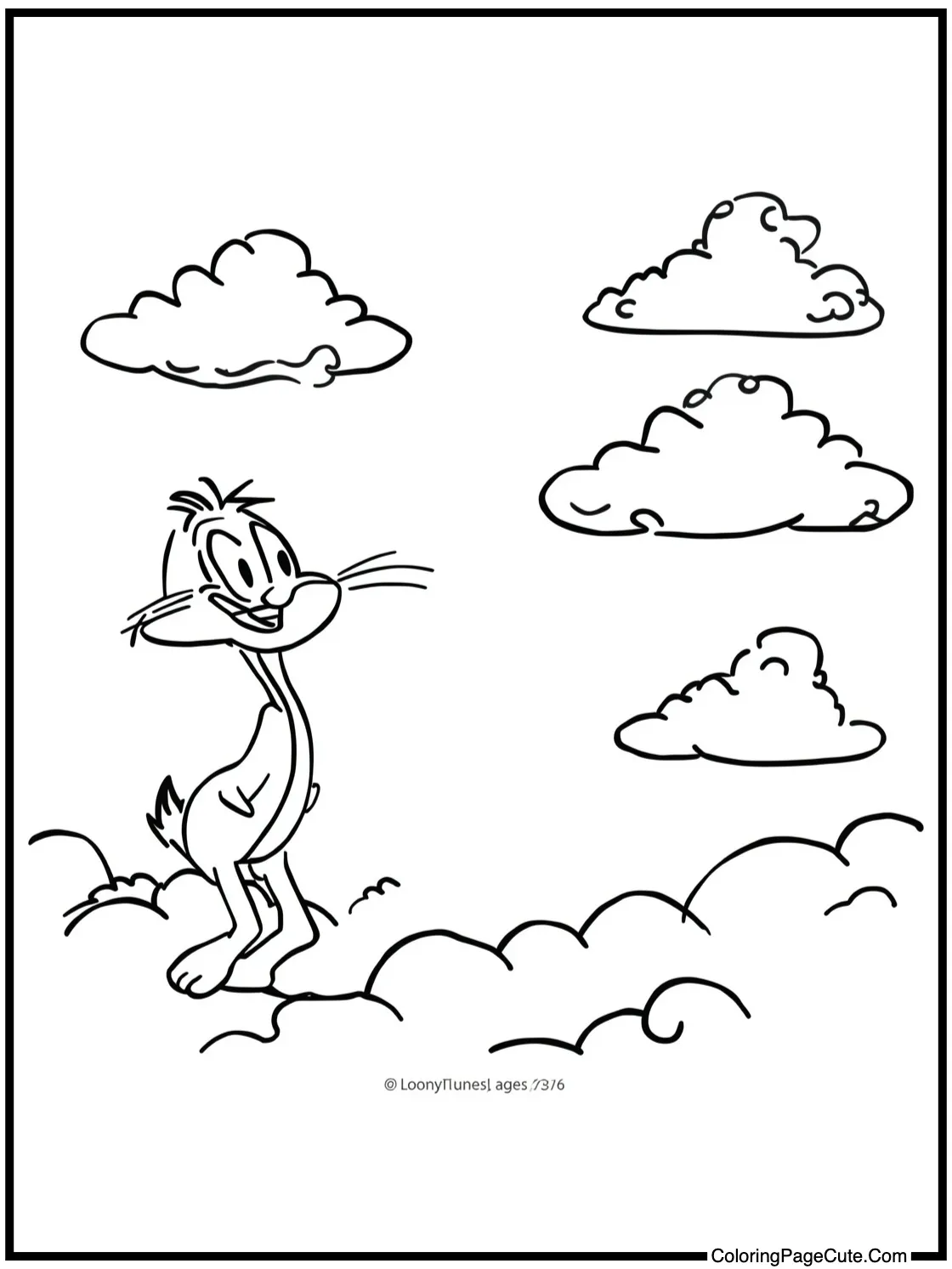 looking at fluffy clouds