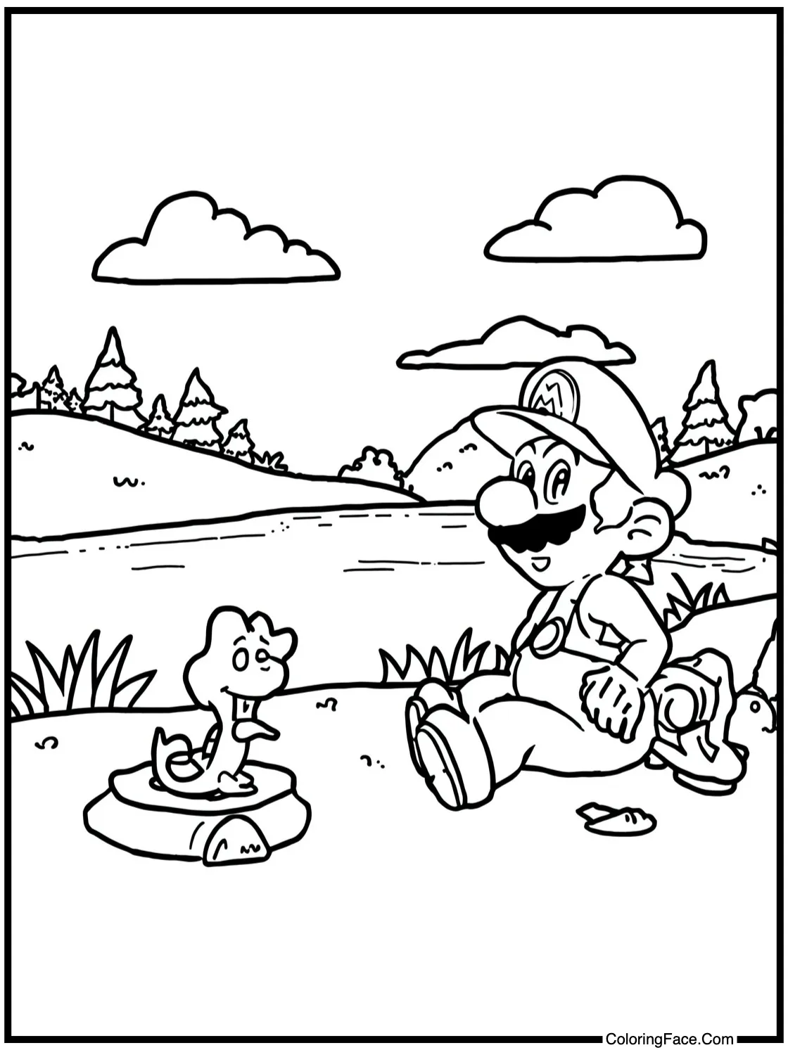 Relaxing by the lake