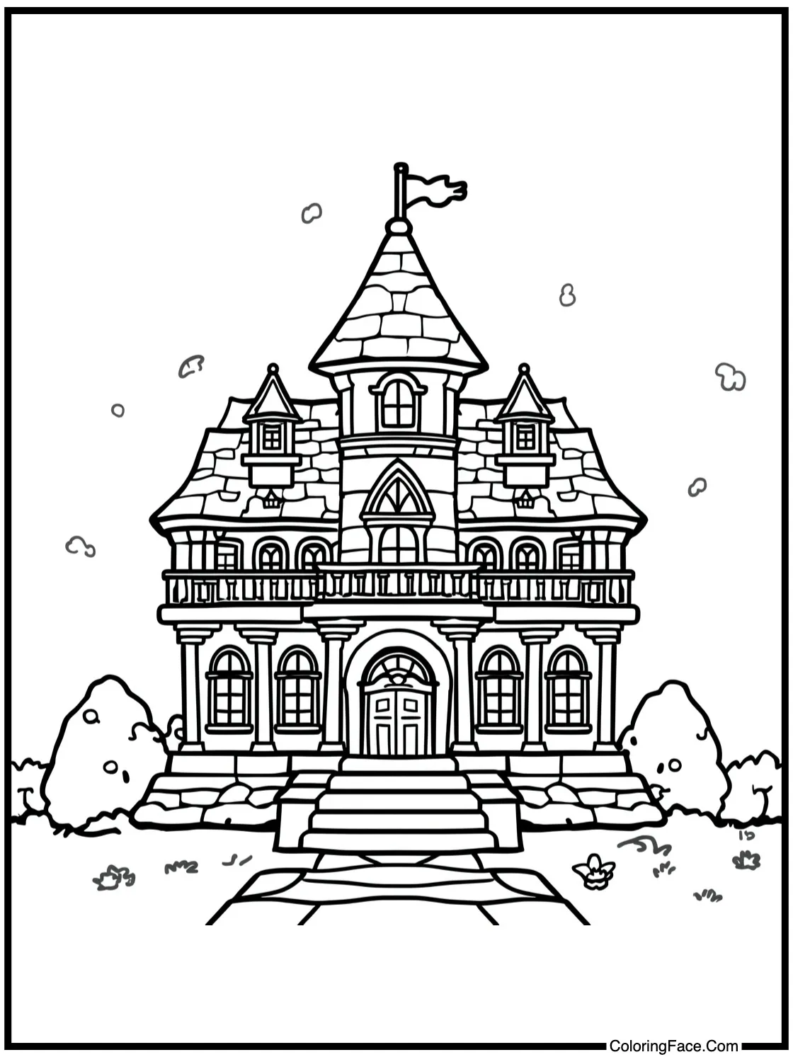 Exploring a whimsical mansion