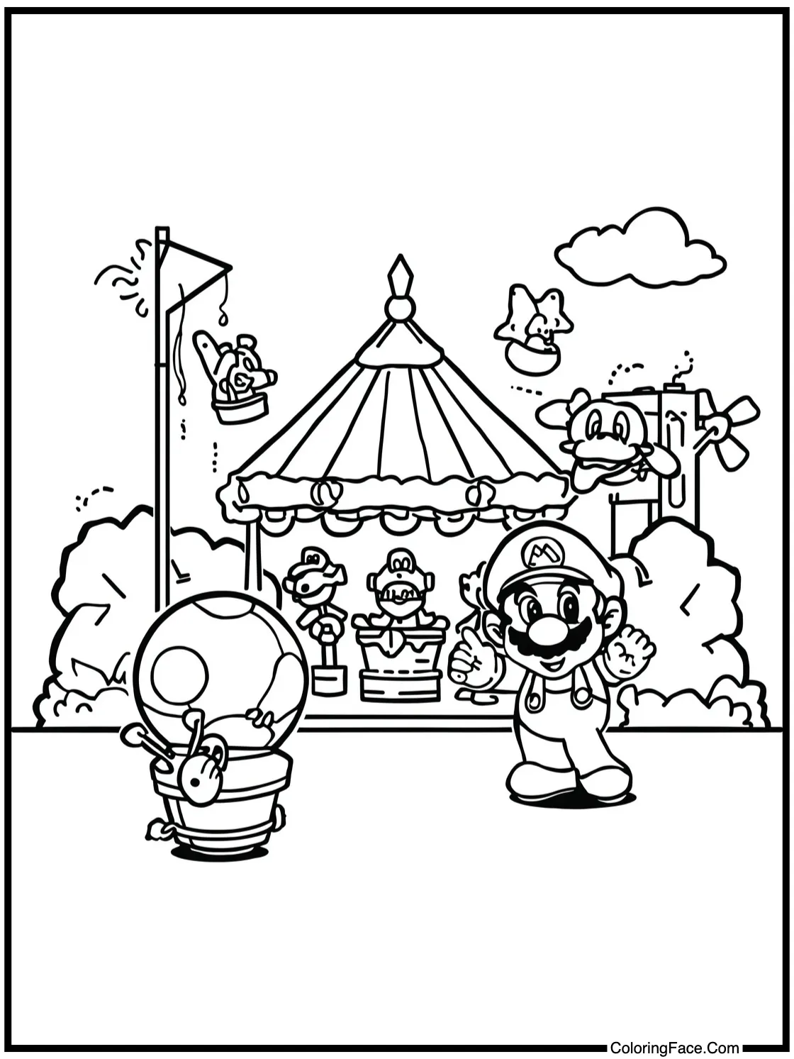 At the amusement park