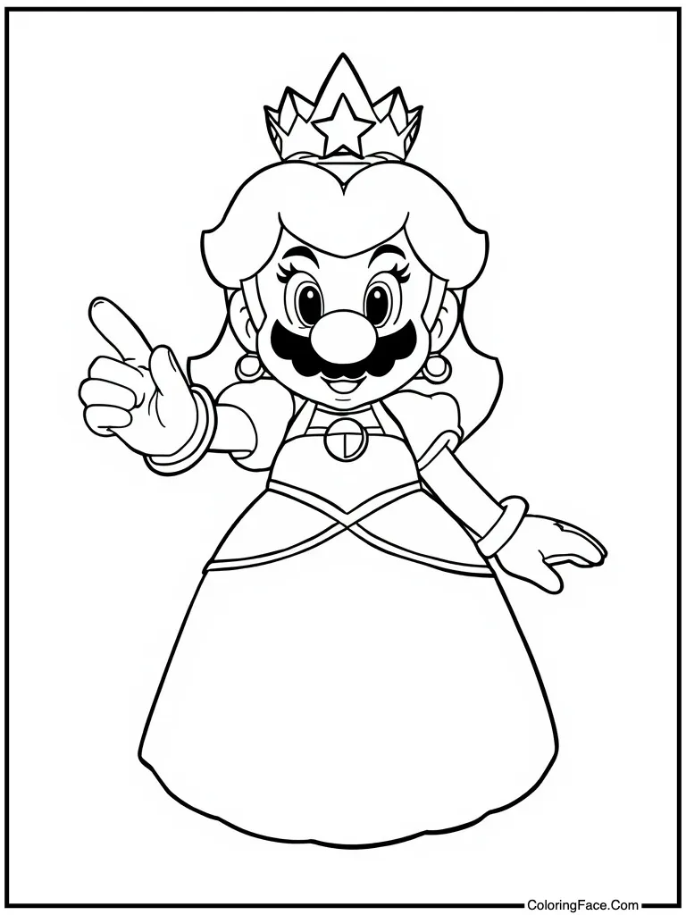 Space princess with star