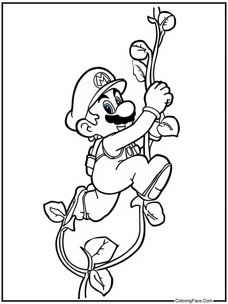 Climbing up green vine