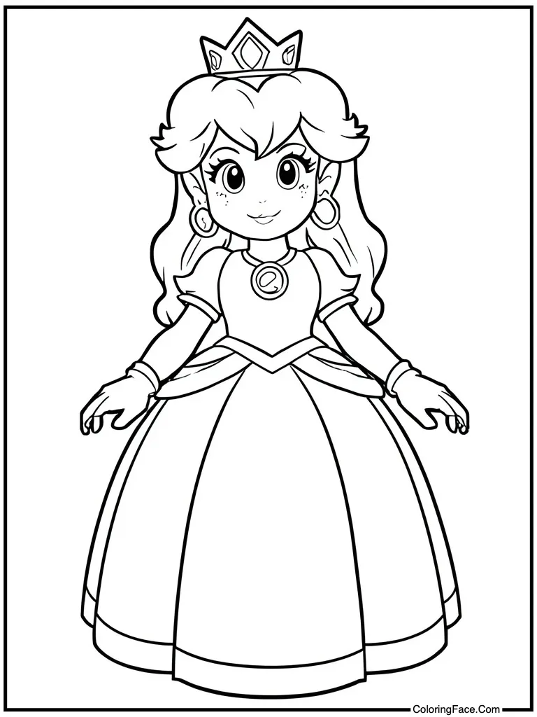 Princess in pink dress