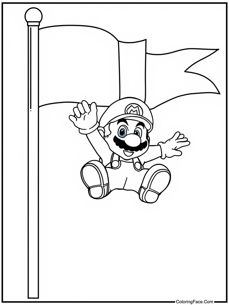 Sliding down flag pole