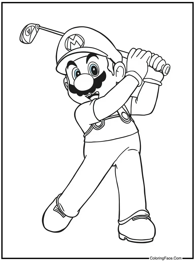 Swinging golf club hard