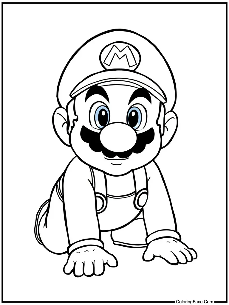 Baby plumber crawling cute