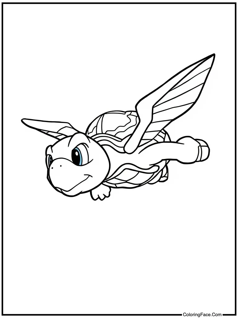 Flying turtle enemy overhead