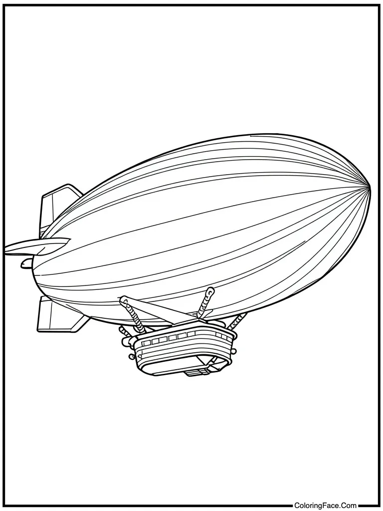 Giant odyssey airship flying