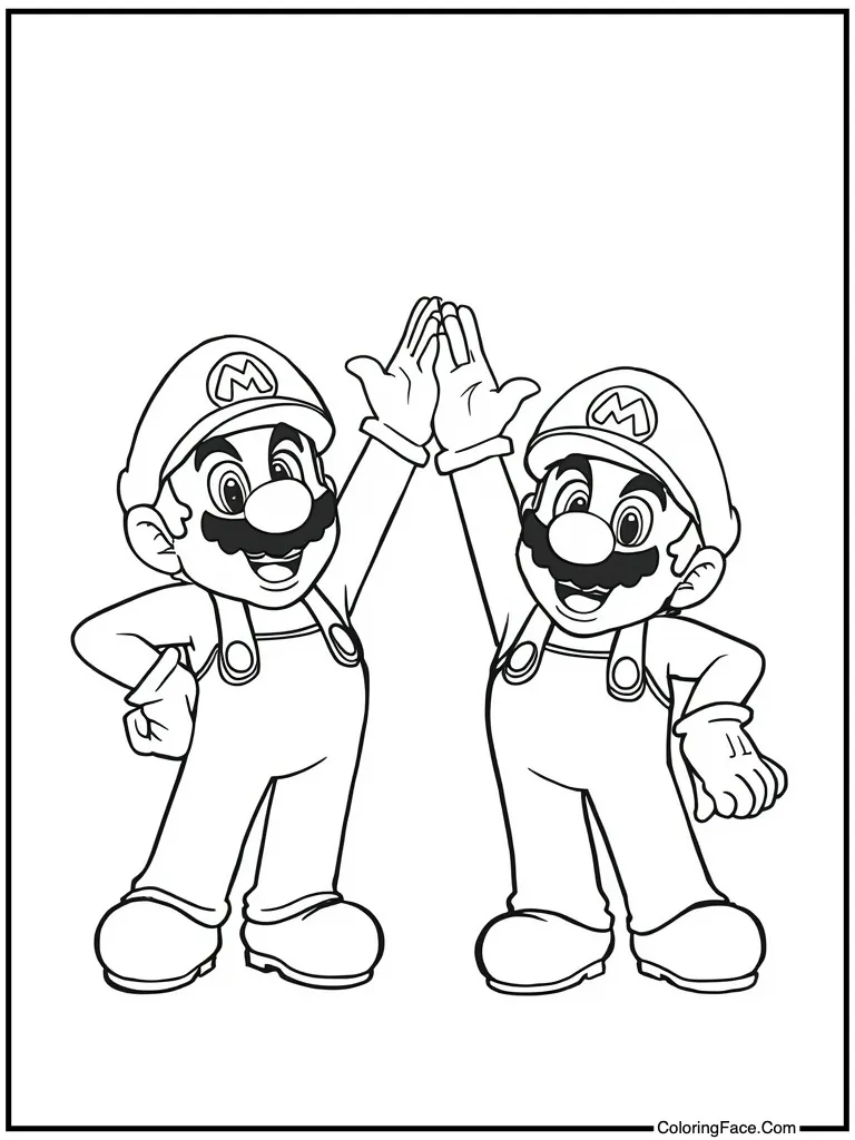 Brothers high five celebration