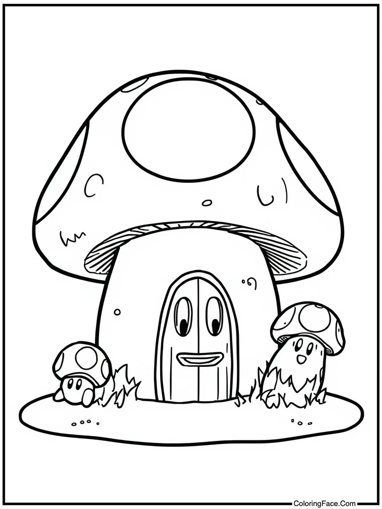 Toad town mushroom houses