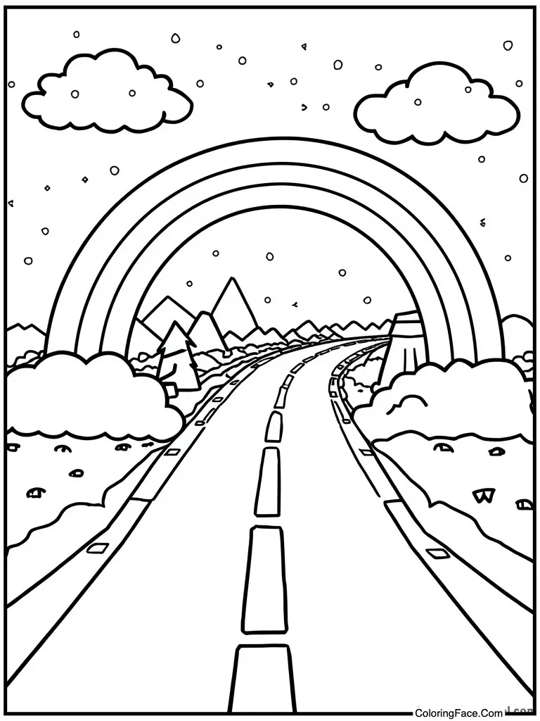 Rainbow road space track