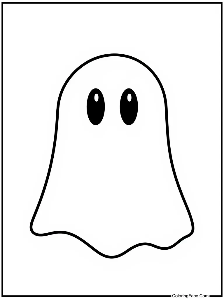 Ghost hiding face shyly