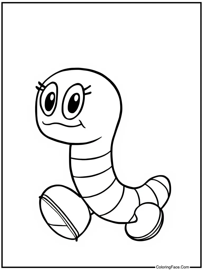 Wiggler flower worm walking