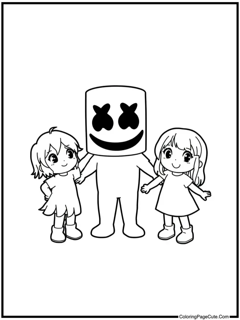 Marshmello Coloring Pages