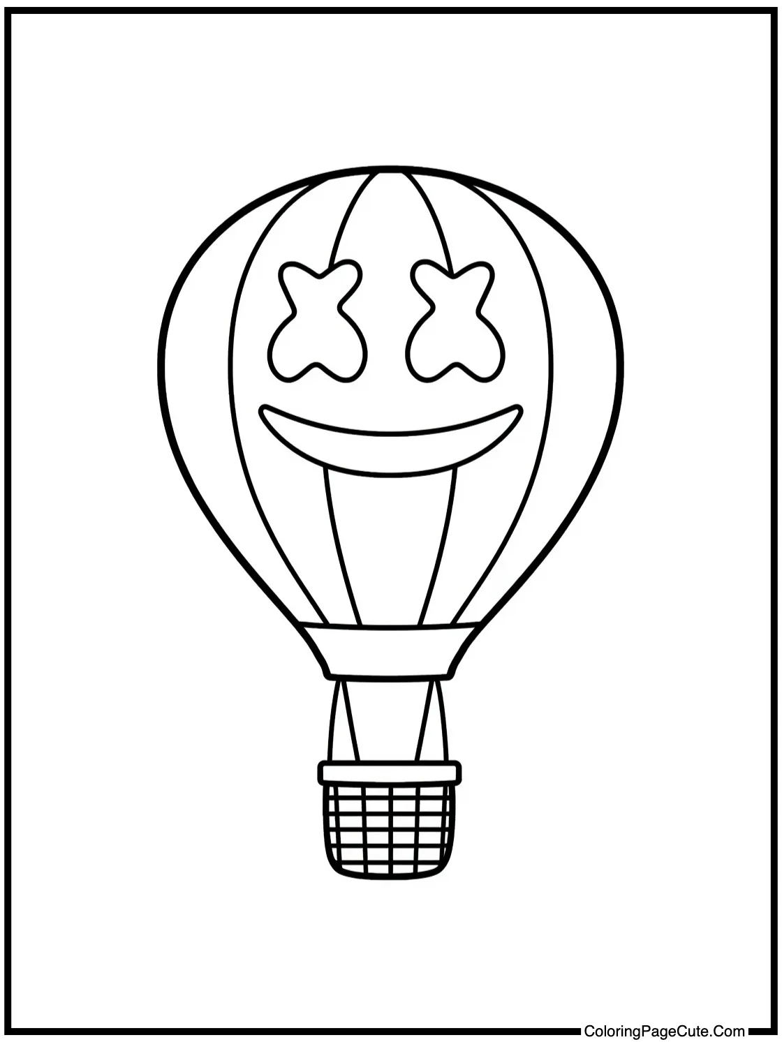 in a hot air balloon