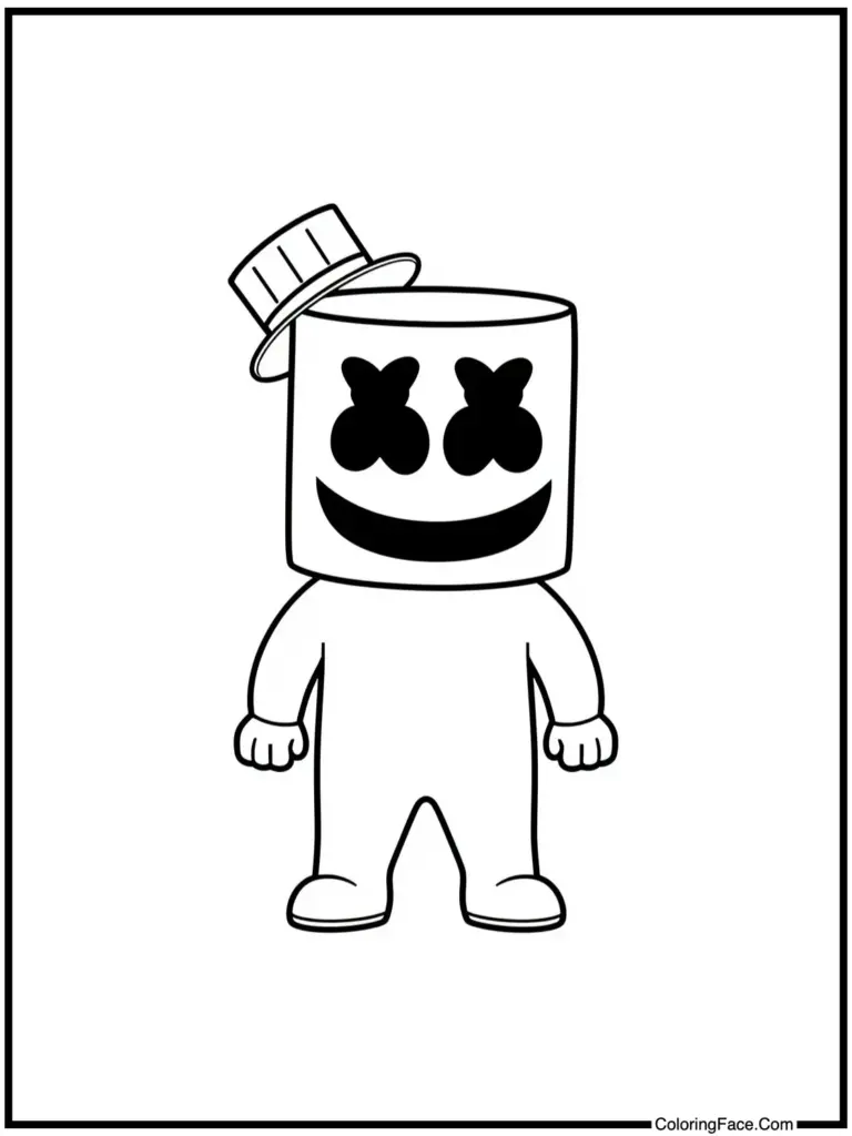 Marshmello Coloring Pages