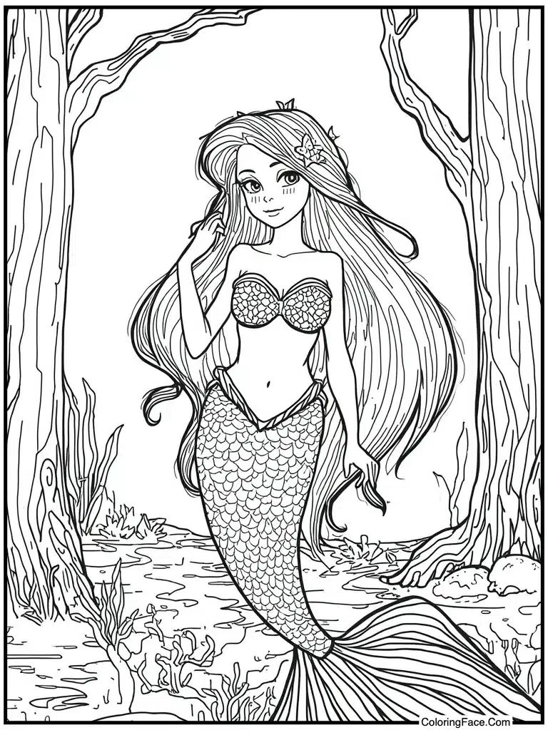 Starfish in her hair