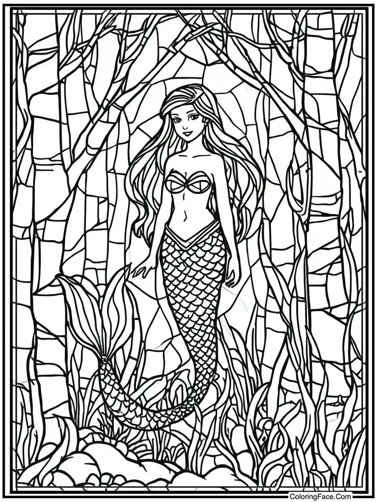 Stained glass window look